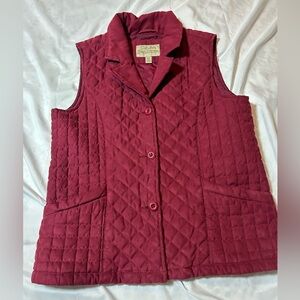 Cabela's Women's Outerwear Vest Medium Quilted Button Up Lined